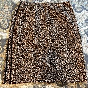 WHBM Leopard Pencil Skirt